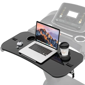 Qsxou Treadmill Desk Attachment, 36 Inches Tread Tray Workstation Handlebars Platform with Laptop Holder, Cup Tablet Holder, Ergonomic Stand with Cooling Holes(Black) Qsxou Treadmill Desk Attachment, 36 Inches Tread Tray Workstation Handlebars Platform with Laptop Holder, Cup Tablet Holder, Ergonomic Stand with Cooling Holes(Black)
