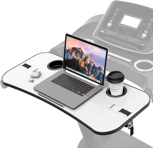 Qsxou Treadmill Desk Attachment 36 Inches Tread Tray Workstation, Laptop Stand Holder for Notebooks, Tablets, Phone,Cup,Ergonomic Platform with Cooling Holes & Edge Protector Qsxou Treadmill Desk Attachment 36 Inches Tread Tray Workstation, Laptop Stand Holder for Notebooks, Tablets, Phone,Cup,Ergonomic Platform with Cooling Holes & Edge Protector