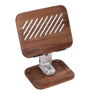 TlaroRiz Walnut-Wooden Laptop Stand for Desk, Adjustable Height & Angle with 360° Aluminum Alloy Swivel Base, Wood Laptop Stand Compatible with MacBook Pro, All Laptops 10-17", Brown TlaroRiz Walnut-Wooden Laptop Stand for Desk, Adjustable Height & Angle with 360° Aluminum Alloy Swivel Base, Wood Laptop Stand Compatible with MacBook Pro, All Laptops 10-17", Brown