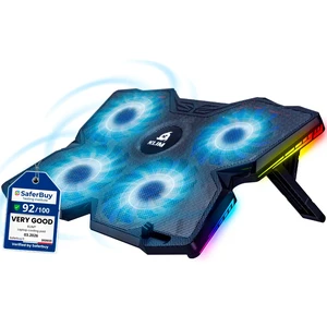 Wind RGB Laptop Cooling Pad with 4 Fans at 1200 RPM, USB Powered Stand | Compatible from 11 Through 19 Inches, Keeps Components Cool, Boosting Performance and Longevity Wind RGB Laptop Cooling Pad with 4 Fans at 1200 RPM, USB Powered Stand | Compatible from 11 Through 19 Inches, Keeps Components Cool, Boosting Performance and Longevity