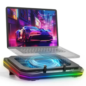 Gaming Laptop Cooling Pad with 3500RPM Powerful Turbofan, RGB Laptop Cooler Stand with 3 USB Ports, Ergonomic Adjustable Height Laptop Fan for 12-19 Inch Notebooks, Office & Gaming Gaming Laptop Cooling Pad with 3500RPM Powerful Turbofan, RGB Laptop Cooler Stand with 3 USB Ports, Ergonomic Adjustable Height Laptop Fan for 12-19 Inch Notebooks, Office & Gaming