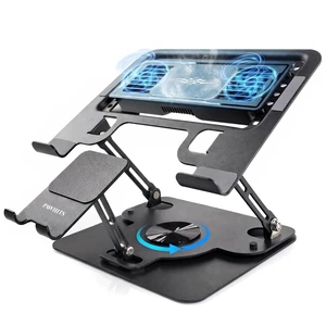PAWHITS Laptop Cooling Pad with Detachable Fan & Cooler (USB A-C Port) | 2-in-1 Adjustable Laptop & Phone Stand, Ultra-Quiet, 360° Rotatable Base, Carbon Steel Framework for Laptops Up to 17 Inch PAWHITS Laptop Cooling Pad with Detachable Fan & Cooler (USB A-C Port) | 2-in-1 Adjustable Laptop & Phone Stand, Ultra-Quiet, 360° Rotatable Base, Carbon Steel Framework for Laptops Up to 17 Inch