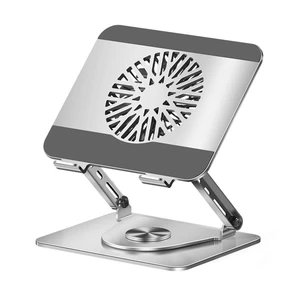 360° Rotatable Foldable Laptop Stand with Cooling Fan, Dual Support Height Angle Adjustable Laptop Cooler Fits 10-17.3 Inch Laptops 360° Rotatable Foldable Laptop Stand with Cooling Fan, Dual Support Height Angle Adjustable Laptop Cooler Fits 10-17.3 Inch Laptops