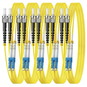 FiberPrime- OS2 LC to ST Single Mode Fiber Patch Cable, 2m/6ft, 5Pack | Singlemode, Duplex, 10G/40G/100G, SMF, SM Fiber Optic Cable, 9/125um, Optical Cable Series, Cable Diameter 2.0mm, LSZH Jacket FiberPrime- OS2 LC to ST Single Mode Fiber Patch Cable, 2m/6ft, 5Pack | Singlemode, Duplex, 10G/40G/100G, SMF, SM Fiber Optic Cable, 9/125um, Optical Cable Series, Cable Diameter 2.0mm, LSZH Jacket