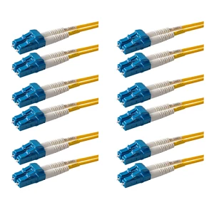 SpeedyFiberTX 6-Pack 1 Meter LC to LC Fiber Patch Cable, Corning SMF-28 Singlemode 9/125um Ultra Optical Fiber, Duplex, Yellow Riser OFNR Cable Jacket SpeedyFiberTX 6-Pack 1 Meter LC to LC Fiber Patch Cable, Corning SMF-28 Singlemode 9/125um Ultra Optical Fiber, Duplex, Yellow Riser OFNR Cable Jacket