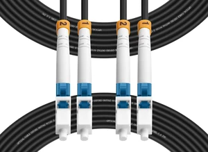 Fibergaga®Outdoor LC to LC OS2 Fiber Patch Cable Singlemode TPU, 30M(98ft) | OD-5.0mm,Armored Fiber Optic Cable Cord, Singlemode Duplex, 10GB/40GB/100GB, 50/125m, Direct Burial, OS1/OS2 Compatible Fibergaga®Outdoor LC to LC OS2 Fiber Patch Cable Singlemode TPU, 30M(98ft) | OD-5.0mm,Armored Fiber Optic Cable Cord, Singlemode Duplex, 10GB/40GB/100GB, 50/125m, Direct Burial, OS1/OS2 Compatible