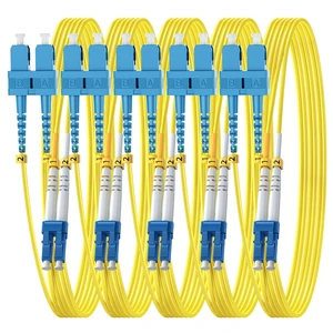 FiberPrime- OS2 Single Mode SC to LC Fiber Patch Cable, 2m/6ft, 5Pack | Singlemode, Duplex, SM, SMF, Fiber Optic Cable, Optical Jumper Cord, 10G/40G/100G, 9/125um, Cable Diameter 2.0mm, LSZH Jacket FiberPrime- OS2 Single Mode SC to LC Fiber Patch Cable, 2m/6ft, 5Pack | Singlemode, Duplex, SM, SMF, Fiber Optic Cable, Optical Jumper Cord, 10G/40G/100G, 9/125um, Cable Diameter 2.0mm, LSZH Jacket