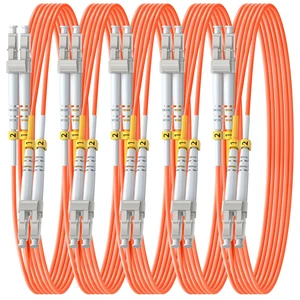 FiberPrime- OM1 LC to LC Multimode Fiber Patch Cable, 10m/33ft, 5Pack | Fiber Optic Cable, Multi-mode Duplex, MM Fiber Optical Cord, 1G/10GB, 62.5/125um, Cable Diameter 2.0mm, LSZH Jacket FiberPrime- OM1 LC to LC Multimode Fiber Patch Cable, 10m/33ft, 5Pack | Fiber Optic Cable, Multi-mode Duplex, MM Fiber Optical Cord, 1G/10GB, 62.5/125um, Cable Diameter 2.0mm, LSZH Jacket