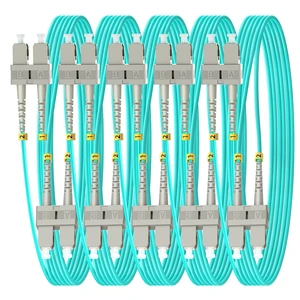 FiberPrime- Multimode OM3 SC to SC Fiber Patch Cable, 2m/6ft, 5Pack | Multi Mode, MM, MMF Duplex, Fiber Optic Cable, 10G/40G, 50/125um, Cable Diameter 2.0mm, LSZH Jacket FiberPrime- Multimode OM3 SC to SC Fiber Patch Cable, 2m/6ft, 5Pack | Multi Mode, MM, MMF Duplex, Fiber Optic Cable, 10G/40G, 50/125um, Cable Diameter 2.0mm, LSZH Jacket