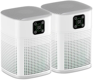 2 Pack Air Purifiers for Home Bedroom up to 2190ft², with 360°Air Intake | Honeyuan Air Purifiers for Pets Hair, Smoke, Odors, Pollen, LCD touch display, 3 Fan Speeds, Timer, 24 dB Quiet, HY1800PRO 2 Pack Air Purifiers for Home Bedroom up to 2190ft², with 360°Air Intake | Honeyuan Air Purifiers for Pets Hair, Smoke, Odors, Pollen, LCD touch display, 3 Fan Speeds, Timer, 24 dB Quiet, HY1800PRO