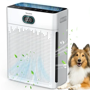 Air Purifiers for Home, HEPA Air Purifier with PM 2.5 Air Quality Monitor | Cover Up to 2200 Ft², Air Cleaner with Washable Pre-filter, Timer, Pet mode, Fragrance Sponge for Smoke, Odor, Dander(White) Air Purifiers for Home, HEPA Air Purifier with PM 2.5 Air Quality Monitor | Cover Up to 2200 Ft², Air Cleaner with Washable Pre-filter, Timer, Pet mode, Fragrance Sponge for Smoke, Odor, Dander(White)