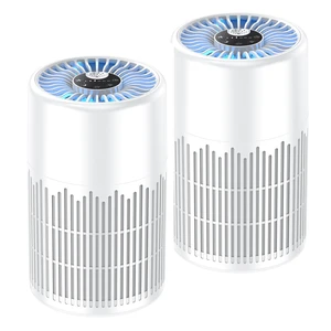 2 Pack Air Purifiers for Bedroom Home, AnEgoe H13 True HEPA Air Filter Portable Air Purifier with Remote Control, Night Light, Timer, Sleep Mode, Quiet Air Cleaner for Baby, Living Room (White) 2 Pack Air Purifiers for Bedroom Home, AnEgoe H13 True HEPA Air Filter Portable Air Purifier with Remote Control, Night Light, Timer, Sleep Mode, Quiet Air Cleaner for Baby, Living Room (White)