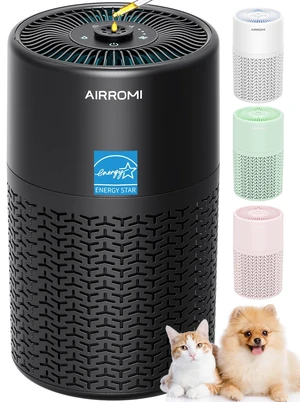 AIRROMI Pets Air Purifier for Home Allergies,Up to 660 ft².HEPA Deodorizing Activated Carbon Filter,With Fragrance Sponge for Better Sleep,Night Light,Pet Dander,Smoke,Odors,Air Cleaner A2002 Black AIRROMI Pets Air Purifier for Home Allergies,Up to 660 ft².HEPA Deodorizing Activated Carbon Filter,With Fragrance Sponge for Better Sleep,Night Light,Pet Dander,Smoke,Odors,Air Cleaner A2002 Black