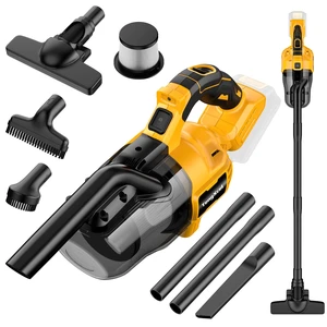 Cordless Vacuum Cleaner for Dewalt 20V MAX Battery 100AW Suction HEPA | Handheld Vacuum Cleaner for Home Car Hardwood Floor Carpet Portable Washable Filter Crevice Brush Floor Nozzles(No Battery) Cordless Vacuum Cleaner for Dewalt 20V MAX Battery 100AW Suction HEPA | Handheld Vacuum Cleaner for Home Car Hardwood Floor Carpet Portable Washable Filter Crevice Brush Floor Nozzles(No Battery)