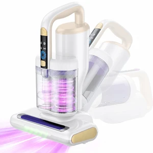 Mattress Vacuum Cleaner, 20KPa Powerful Suction, 140°F Heated Air, 30000 RPM Brushroll, UV-C Light, Ultrasonic Technology, HEPA Filtration, 500W Corded Bed Vacuum for Mattresses & Sofas (White) Mattress Vacuum Cleaner, 20KPa Powerful Suction, 140°F Heated Air, 30000 RPM Brushroll, UV-C Light, Ultrasonic Technology, HEPA Filtration, 500W Corded Bed Vacuum for Mattresses & Sofas (White)