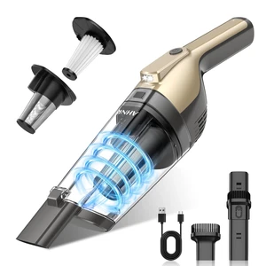 AHNR Handheld Vacuum Cordless Rechargeable, Hand Held Car Vacuum Cleaner | 16000PA Strong Suction Hand Vacuum with Multi-Nozzles, LED Light & 2 HEPA Filters, Car Vacuum Portable Cordless for Car Home AHNR Handheld Vacuum Cordless Rechargeable, Hand Held Car Vacuum Cleaner | 16000PA Strong Suction Hand Vacuum with Multi-Nozzles, LED Light & 2 HEPA Filters, Car Vacuum Portable Cordless for Car Home