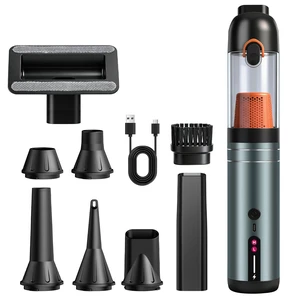 7-in-1 Aluminum Alloy Wireless Car Vacuum Cleaner, 20kPa Strong Suction Handheld Vacuum, Portable with Smart Digital Display, 2 Suction Modes for Car, Desk, Keyboard and Small SpacesCyan 7-in-1 Aluminum Alloy Wireless Car Vacuum Cleaner, 20kPa Strong Suction Handheld Vacuum, Portable with Smart Digital Display, 2 Suction Modes for Car, Desk, Keyboard and Small SpacesCyan