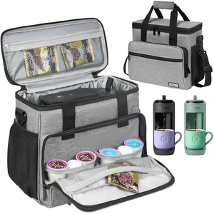 Coffee Maker Travel Bag Compatible with Keurig K-Mini Mate/Mate Plus | Single Serve Coffee Brewer Carrying Case with Multiple Pockets for K-Cup Pods & Accessories,Gift for Coffee Lovers,Easy-Clean Coffee Maker Travel Bag Compatible with Keurig K-Mini Mate/Mate Plus | Single Serve Coffee Brewer Carrying Case with Multiple Pockets for K-Cup Pods & Accessories,Gift for Coffee Lovers,Easy-Clean