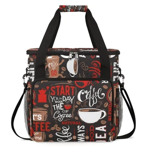 Coffee Maker Carring Bag Travel Carrying Storage Tote Bag Compatible | Red Coffee Travel Bag Keurig K-Mini or K-Mini Plus Portable Single Serve Coffees Brewer Case with Pockets for K-cup Pods Coffee Maker Carring Bag Travel Carrying Storage Tote Bag Compatible | Red Coffee Travel Bag Keurig K-Mini or K-Mini Plus Portable Single Serve Coffees Brewer Case with Pockets for K-cup Pods
