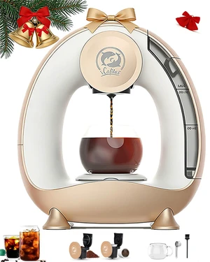 i Cafilas 2-in-1 Mini Single Serve Coffee Maker for K-Cup Pods & Grounds | 1400W for 20s Preheat90s Brew, 4-8oz Brew Sizes,20g Capacity, BPA-Free,5" Slim Compact for Home, Office, RV&Dorm, Champagne i Cafilas 2-in-1 Mini Single Serve Coffee Maker for K-Cup Pods & Grounds | 1400W for 20s Preheat90s Brew, 4-8oz Brew Sizes,20g Capacity, BPA-Free,5" Slim Compact for Home, Office, RV&Dorm, Champagne