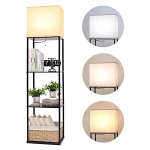 Gupuzm Floor Lamp with Shelves, Large Size Rectangle Standing Lamp with 3 Color Temperature Bulb, Corner Display Bookshelf Lamp for Living Room, Bedroom and Office (Black-9) Gupuzm Floor Lamp with Shelves, Large Size Rectangle Standing Lamp with 3 Color Temperature Bulb, Corner Display Bookshelf Lamp for Living Room, Bedroom and Office (Black-9)