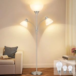 Coucrek Torchiere Floor Lamps for Living Room,72" Dimmable Reading Lamp | 3 Bulbs Included, Flexible Arm Reading Lights for Bedroom, Tall Standing Room Lamp Coucrek Torchiere Floor Lamps for Living Room,72" Dimmable Reading Lamp | 3 Bulbs Included, Flexible Arm Reading Lights for Bedroom, Tall Standing Room Lamp