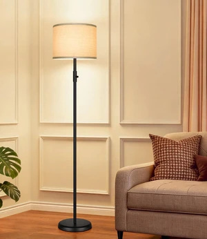 Floor Lamp Simple Design with Shade, Small Tall Lamps for Living Room Bedroom Office Dining Room Kitchen-Black Floor Lamp Simple Design with Shade, Small Tall Lamps for Living Room Bedroom Office Dining Room Kitchen-Black