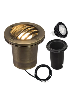 MALORY Low Voltage Landscape Well Lights, (99 mm) Brass Housing 1Pack | 12V Outdoor In Ground Lights,Waterproof Uplight, With PVC Sleeve,7W MR16 Bulb,for Landscaping,Pathway, Driveway,Garden MALORY Low Voltage Landscape Well Lights, (99 mm) Brass Housing 1Pack | 12V Outdoor In Ground Lights,Waterproof Uplight, With PVC Sleeve,7W MR16 Bulb,for Landscaping,Pathway, Driveway,Garden