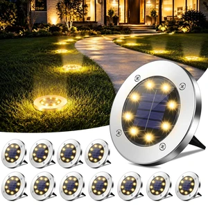 OULONGER 4.6inch Solar Ground Lights, Garden Solar Outdoor Waterproof Pathway Bright In-Ground Landscape Lights for Patio, Lawn, Yard, Driveway, Step and Walkway(Warm Light 12Packs) OULONGER 4.6inch Solar Ground Lights, Garden Solar Outdoor Waterproof Pathway Bright In-Ground Landscape Lights for Patio, Lawn, Yard, Driveway, Step and Walkway(Warm Light 12Packs)