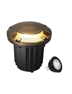 MALORY Low Voltage Landscape Well Lights,126 mm Brass Top Cover 1Pack | 12V Outdoor In Ground Lights,Waterproof, One-Direction Turret Top, 7W MR16 Bulb ,for Landscaping,Pathway, Driveway,Garden MALORY Low Voltage Landscape Well Lights,126 mm Brass Top Cover 1Pack | 12V Outdoor In Ground Lights,Waterproof, One-Direction Turret Top, 7W MR16 Bulb ,for Landscaping,Pathway, Driveway,Garden