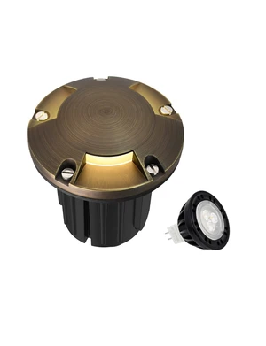 MALORY Low Voltage Landscape Well Lights,126 mm Brass Top Cover 1Pack | 12V Outdoor In Ground Lights,Waterproof,Three-Direction Turret Top,7W MR16 Bulb,for Landscaping,Pathway, Driveway,Garden MALORY Low Voltage Landscape Well Lights,126 mm Brass Top Cover 1Pack | 12V Outdoor In Ground Lights,Waterproof,Three-Direction Turret Top,7W MR16 Bulb,for Landscaping,Pathway, Driveway,Garden