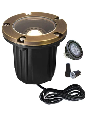 MALORY Low Voltage Landscape Well Lights, (126 mm) Brass Top Cover | 12V Outdoor In Ground Lights,Waterproof Uplight,Flat Top, 5W MR16 Bulb ,for Landscaping,Pathway, Driveway, Deck,Garden MALORY Low Voltage Landscape Well Lights, (126 mm) Brass Top Cover | 12V Outdoor In Ground Lights,Waterproof Uplight,Flat Top, 5W MR16 Bulb ,for Landscaping,Pathway, Driveway, Deck,Garden