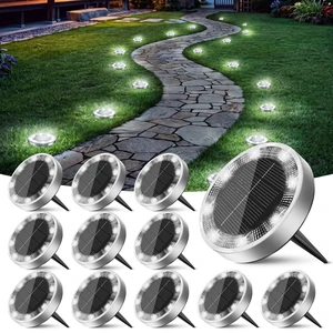 Peasur Solar Lights Outdoor Waterproof, 12 Pack Solar Lights for Outside, Anti-Rust, Solar Garden Lights Landscape Lighting for Pathway Yard Lawn Walkway Driveway, Cool White Peasur Solar Lights Outdoor Waterproof, 12 Pack Solar Lights for Outside, Anti-Rust, Solar Garden Lights Landscape Lighting for Pathway Yard Lawn Walkway Driveway, Cool White