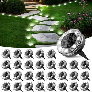 Peasur Mini Solar Ground Lights, 30 Pack Flat Solar Disc Lights Outdoor Waterproof, 2.3 Inch Small Solar Garden Lights Landscape Lighting for Outside Pathway Garden Yard Lawn Walkway,Cool White Peasur Mini Solar Ground Lights, 30 Pack Flat Solar Disc Lights Outdoor Waterproof, 2.3 Inch Small Solar Garden Lights Landscape Lighting for Outside Pathway Garden Yard Lawn Walkway,Cool White