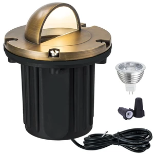 LumStory Brass Well Lights Landscape LED In Ground Lights Outdoor Low Voltage Landscape Lighting 12V Up Lights for Tree, Pathway and Garden, with MR16 GU5.3 Bulb 5W 3000K Warm White (Beacon Top) LumStory Brass Well Lights Landscape LED In Ground Lights Outdoor Low Voltage Landscape Lighting 12V Up Lights for Tree, Pathway and Garden, with MR16 GU5.3 Bulb 5W 3000K Warm White (Beacon Top)