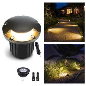 Gardenreet In Ground Well Light - Brass 12V Ip65 Waterproof Outdoor Landscape Lighting, Low Voltage LED In-Grade Turret Top Light, Antique Bronze for Walkway Patio Deck with 2700K Warm White MR16 Bulb Gardenreet In Ground Well Light - Brass 12V Ip65 Waterproof Outdoor Landscape Lighting, Low Voltage LED In-Grade Turret Top Light, Antique Bronze for Walkway Patio Deck with 2700K Warm White MR16 Bulb