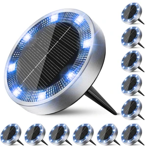 Peasur Solar Ground Lights Outdoor, 12 Pack Flat Solar Powered Disc Lights, IP68 Waterproof, Anti-Rust, Landscape Lighting for Pathway Garden Yard Lawn Walkway Landscape Driveway, Blue Peasur Solar Ground Lights Outdoor, 12 Pack Flat Solar Powered Disc Lights, IP68 Waterproof, Anti-Rust, Landscape Lighting for Pathway Garden Yard Lawn Walkway Landscape Driveway, Blue