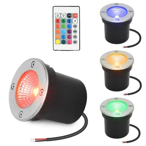 ACHENGE Low Voltage In-ground Light LED Well Lights Color Change Landscape Lighting 3W 12V Outdoor Landscape Light RGB Waterproof IP67 Pathway Driveway Fence Garden Lights (Multi-Colored) ACHENGE Low Voltage In-ground Light LED Well Lights Color Change Landscape Lighting 3W 12V Outdoor Landscape Light RGB Waterproof IP67 Pathway Driveway Fence Garden Lights (Multi-Colored)