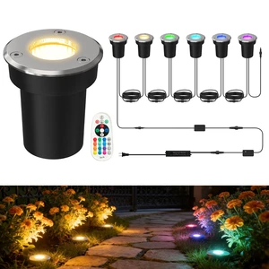 LOHAS Low Voltage Landscape Well Lights, Outdoor Ground Lights Dusk to Dawn | Warm White & RGB In-Ground Well Lights, Color Changing Plug in Well Light for Yard Lawn Garden Driveway Walkway, IP65 LOHAS Low Voltage Landscape Well Lights, Outdoor Ground Lights Dusk to Dawn | Warm White & RGB In-Ground Well Lights, Color Changing Plug in Well Light for Yard Lawn Garden Driveway Walkway, IP65