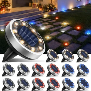 btfarm 16 Pack Solar Lights Outdoor Waterproof, 8 LED Solar Ground Lights | Stainless Steel, Easy-to-Install Flat Solar Disc Lights, Pathway Lights for Garden Patio Yard Christmas Decorations btfarm 16 Pack Solar Lights Outdoor Waterproof, 8 LED Solar Ground Lights | Stainless Steel, Easy-to-Install Flat Solar Disc Lights, Pathway Lights for Garden Patio Yard Christmas Decorations