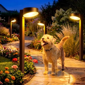 VOLISUN Solar Pathway Lights, 8 Pack LED Solar Lights Outdoor Waterproof, Garden Lighting for Yard Path Landscape Lawn Walkway Driveway, Brown VOLISUN Solar Pathway Lights, 8 Pack LED Solar Lights Outdoor Waterproof, Garden Lighting for Yard Path Landscape Lawn Walkway Driveway, Brown