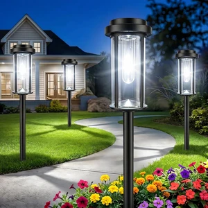 DERAYSION 12 Pack Solar Lights Outdoor, 21" Solar Pathway Lights Outdoor | Waterproof Bright Long-Lasting Auto On/Off Solar Powered Garden Lights for Path, Yard, Walkway, Driveway Decor, Cool White DERAYSION 12 Pack Solar Lights Outdoor, 21" Solar Pathway Lights Outdoor | Waterproof Bright Long-Lasting Auto On/Off Solar Powered Garden Lights for Path, Yard, Walkway, Driveway Decor, Cool White