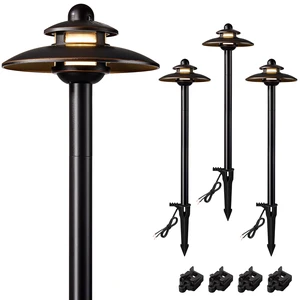 SURAIELEC 12V Low Voltage LED Landscape Path Lights, 3 CCT Adjustable | 3.8W LED, 2-Tier Pagoda Pathway Light with Connectors, 3 Color Temperature, Aluminum ORB Walkway Lights, 4 Pack, ETL Listed SURAIELEC 12V Low Voltage LED Landscape Path Lights, 3 CCT Adjustable | 3.8W LED, 2-Tier Pagoda Pathway Light with Connectors, 3 Color Temperature, Aluminum ORB Walkway Lights, 4 Pack, ETL Listed
