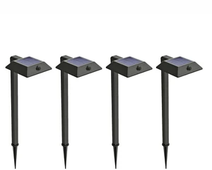 Home Zone Living 4PK Mesh Linkable Solar LED Security Pathway Light, Black | LiFePO4 Battery, 300LM, Auto-Linking, 110°x16ft Motion Detection, CCT 3000K 4000K 5000K, Stainless Steel, Garden Yard Home Zone Living 4PK Mesh Linkable Solar LED Security Pathway Light, Black | LiFePO4 Battery, 300LM, Auto-Linking, 110°x16ft Motion Detection, CCT 3000K 4000K 5000K, Stainless Steel, Garden Yard