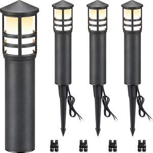 SUNVIE 4-Pack Low Voltage Pathway Lights 3W 3000K 12-24V LED Landscape Bollard Path Lights with Connectors CRI 90+ Aluminum Outdoor Landscape Lighting for Walkway Yard Garden, ETL Listed Cord SUNVIE 4-Pack Low Voltage Pathway Lights 3W 3000K 12-24V LED Landscape Bollard Path Lights with Connectors CRI 90+ Aluminum Outdoor Landscape Lighting for Walkway Yard Garden, ETL Listed Cord