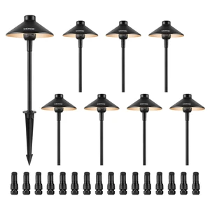 VEVOR 8 Pack Low Voltage Landscape Path Lights, 3W 210LM 12V-24VAC/DC Outdoor LED Pathway Lighting, 3000K Warm White Walkway Lights with Quick Connectors, IP66 Waterproof for Yard Garden Sidewalk VEVOR 8 Pack Low Voltage Landscape Path Lights, 3W 210LM 12V-24VAC/DC Outdoor LED Pathway Lighting, 3000K Warm White Walkway Lights with Quick Connectors, IP66 Waterproof for Yard Garden Sidewalk