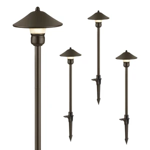 EDISHINE Low Voltage Landscape Lighting, Wired LED Pathway Lights 4 Pack | 16.5" Tall, 12V AC/DC, 3W 150LM 3000K, 50,000H, Waterproof Aluminum for Walkway, Driveway, Garden, Path, Yard EDISHINE Low Voltage Landscape Lighting, Wired LED Pathway Lights 4 Pack | 16.5" Tall, 12V AC/DC, 3W 150LM 3000K, 50,000H, Waterproof Aluminum for Walkway, Driveway, Garden, Path, Yard