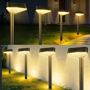 8 Pack Solar Pathway Lights Outdoor, Bright LED Solar Landscape Lights | Waterproof Solar Garden Lights for Yard, Patio, Walkway, Lawn, Driveway(Warm White, 8 Pack) 8 Pack Solar Pathway Lights Outdoor, Bright LED Solar Landscape Lights | Waterproof Solar Garden Lights for Yard, Patio, Walkway, Lawn, Driveway(Warm White, 8 Pack)