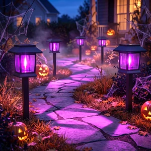 Greluna Solar Lights Outdoor,12 Pack Purple Waterproof Auto On/Off Solar Pathway Lights for Your Garden, Landscape, Path, Yard, Patio, Driveway,Walkway Halloween Decor Greluna Solar Lights Outdoor,12 Pack Purple Waterproof Auto On/Off Solar Pathway Lights for Your Garden, Landscape, Path, Yard, Patio, Driveway,Walkway Halloween Decor