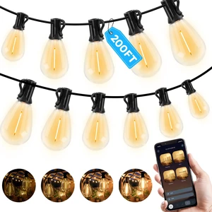 200FT Outdoor String Light with S11 LED Bulbs, Low-Voltage LED Patio Lights | Outdoor Lights with App & Remote, Music Sync, 4 Lighting Modes, Waterproof for Backyard, Porch, Garden, Deck, Party 200FT Outdoor String Light with S11 LED Bulbs, Low-Voltage LED Patio Lights | Outdoor Lights with App & Remote, Music Sync, 4 Lighting Modes, Waterproof for Backyard, Porch, Garden, Deck, Party